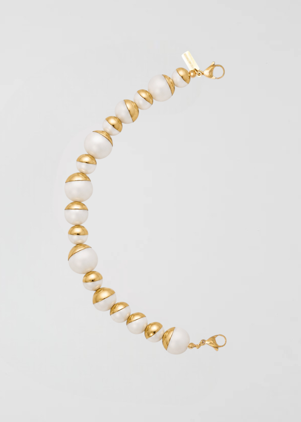 Mitad Cadena Perlas Y Dorada