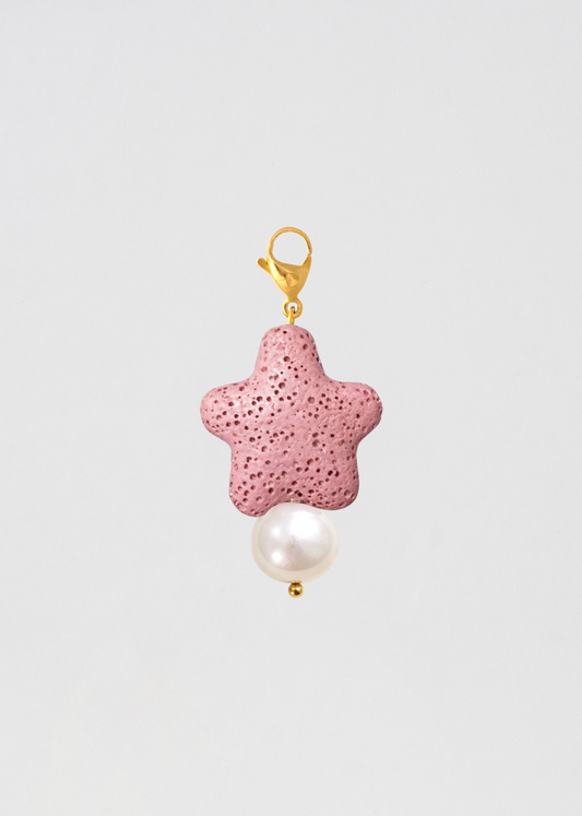 Charm Barra Perla Rosa Empolvado Estrella