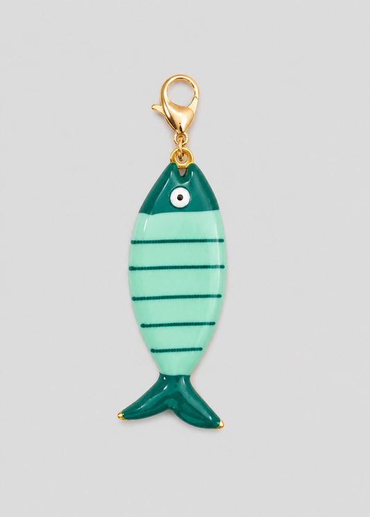 Charm Pez A Rayas Turquesa