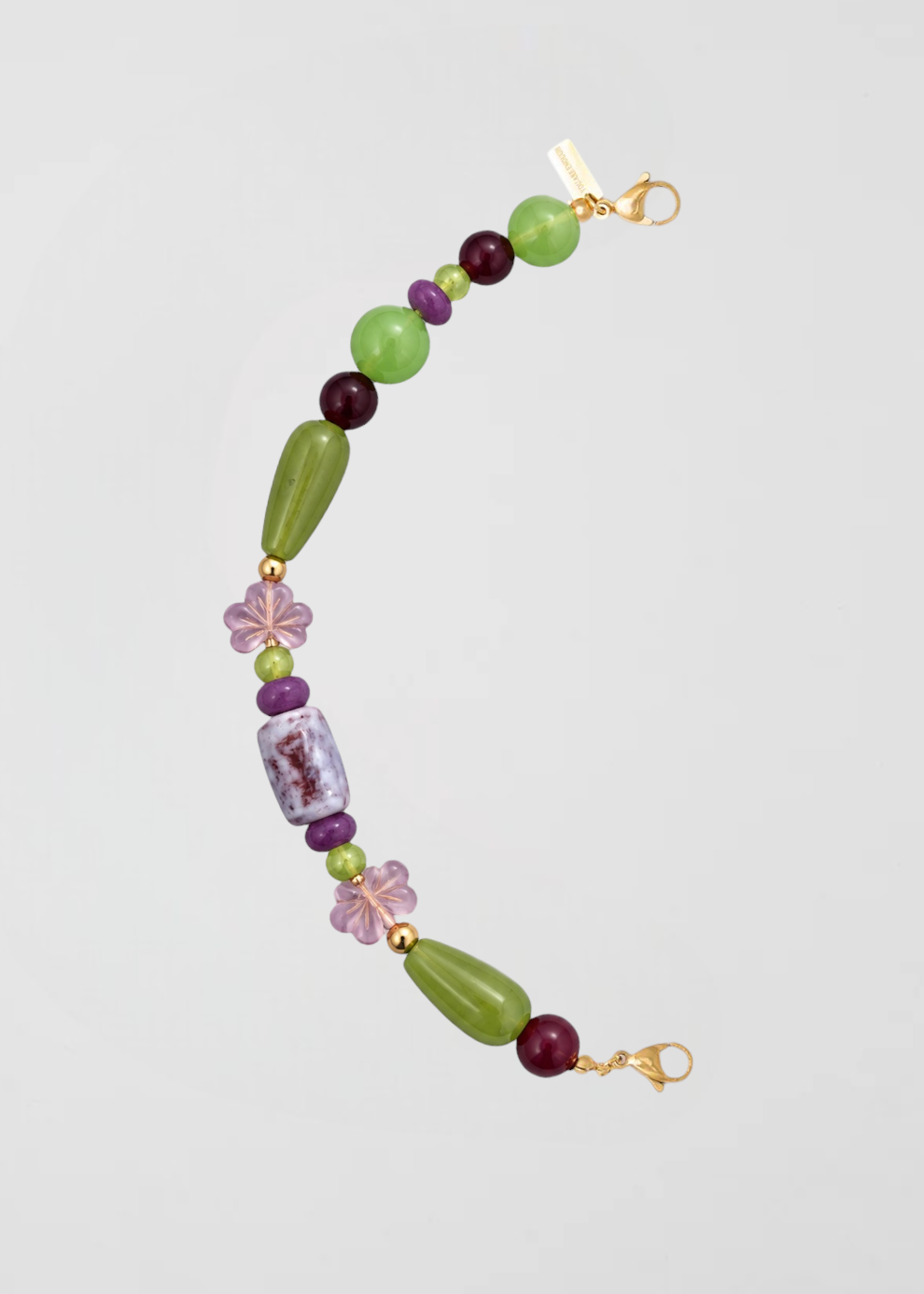 Mitad Cadena Morada Y Verde Lima