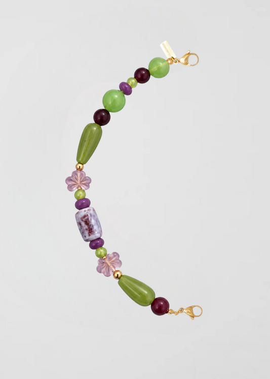 Mitad Cadena Morada Y Verde Lima
