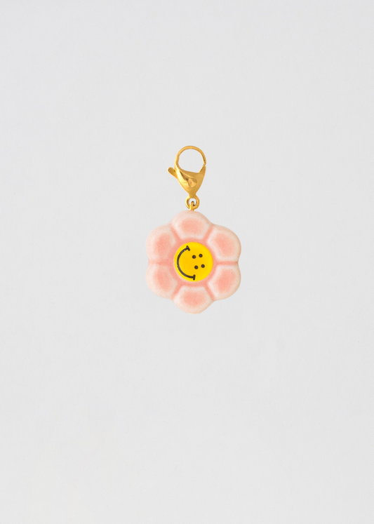 Charm Flor Rosa Makes Me Happy Sin Perla Rosa