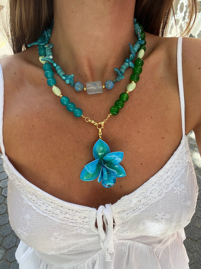 Charm Flor Tailandesa Azul