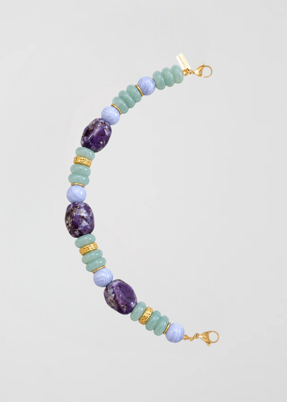 Mitad Cadena Morada Y Verde