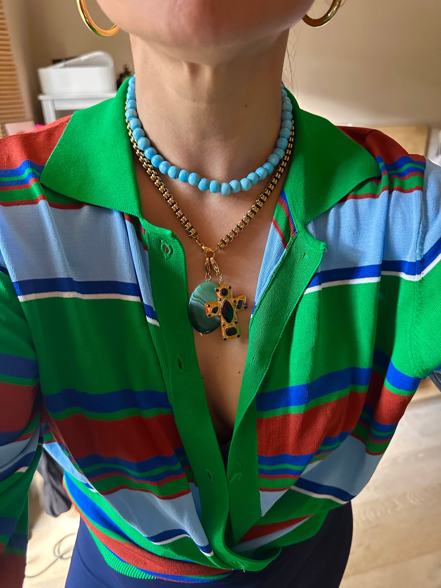 Cadena Azul Turquesa