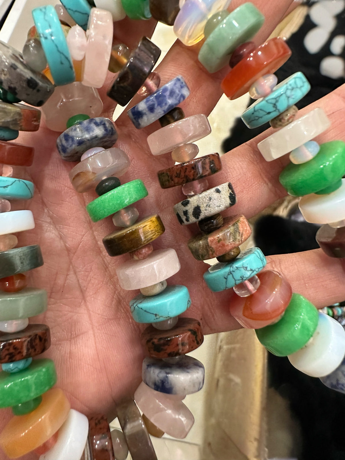 Mitad Cadena Piedras Rondelle Preciosas ESPECTÁCULO De La Boss Edición Limitada