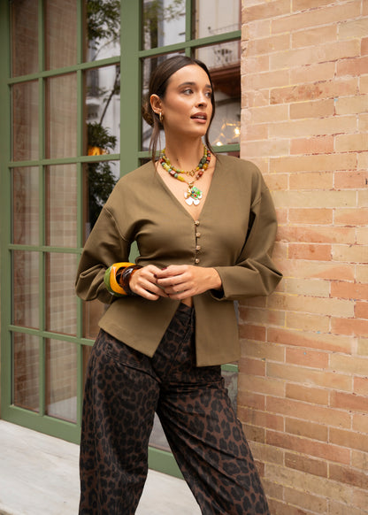 EDICIÓN LIMITADA _ Media Cadena Tonos Tierra Y Verdes, Pega Con Todo