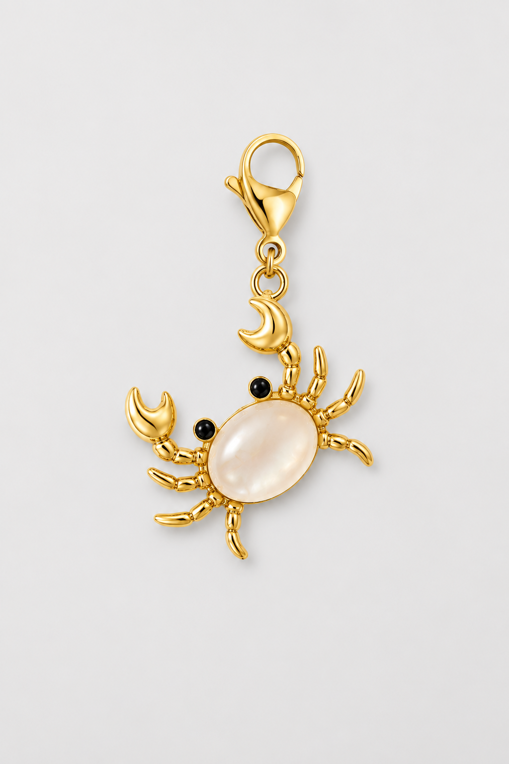 Charm Mini Cangrejo Blanco Perlado