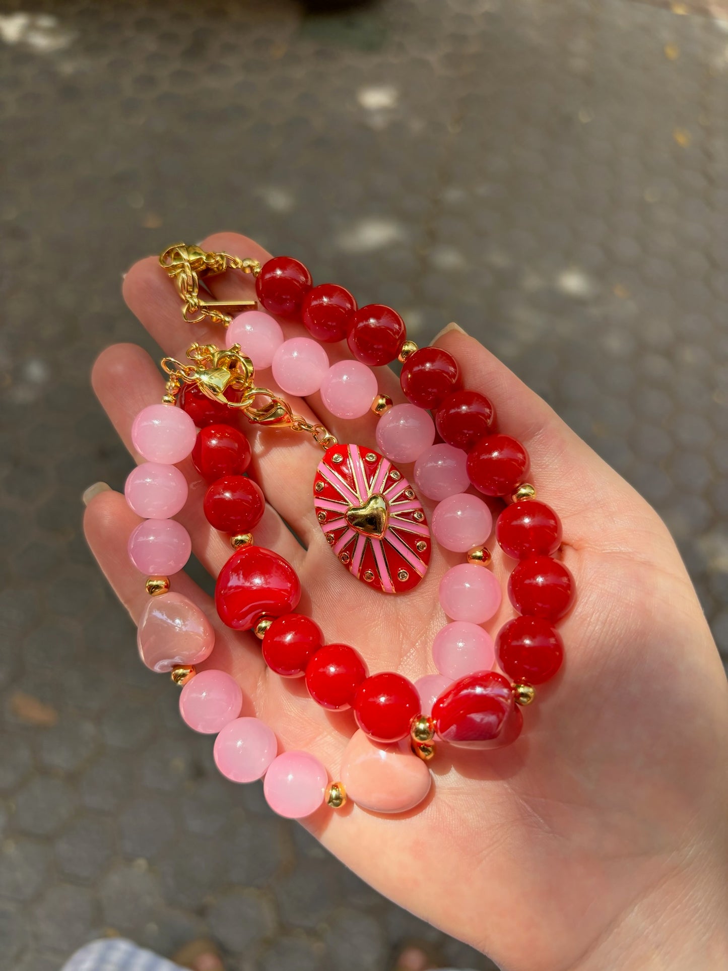 Mitad Cadena Ocean Love Red