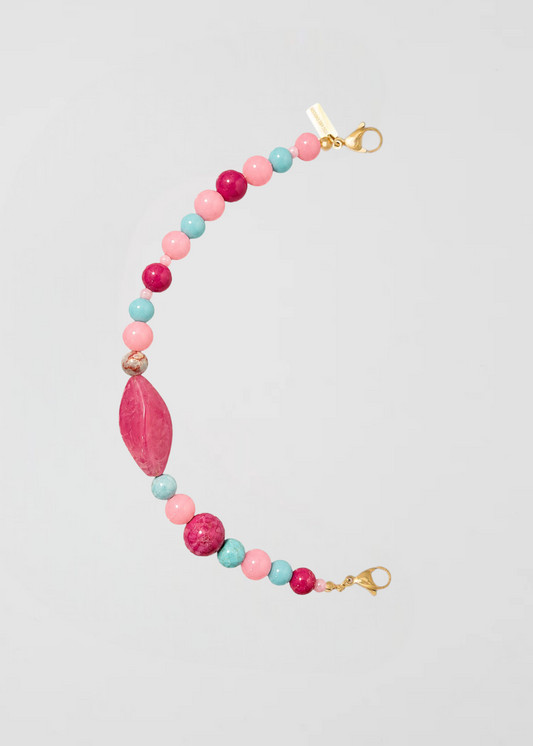 Mitad Cadena Rosa Con Celeste