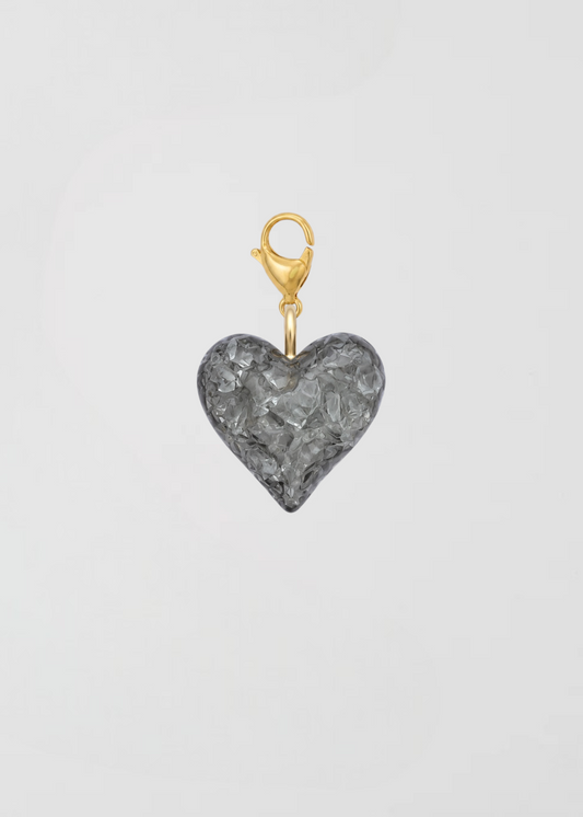 Charm Corazón Imperfecto Negro