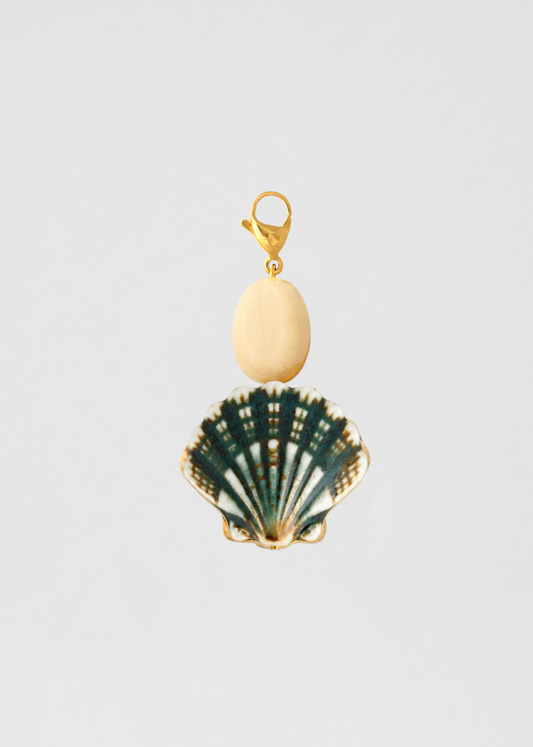 Charm Barra Perla Verde Marfil Shell