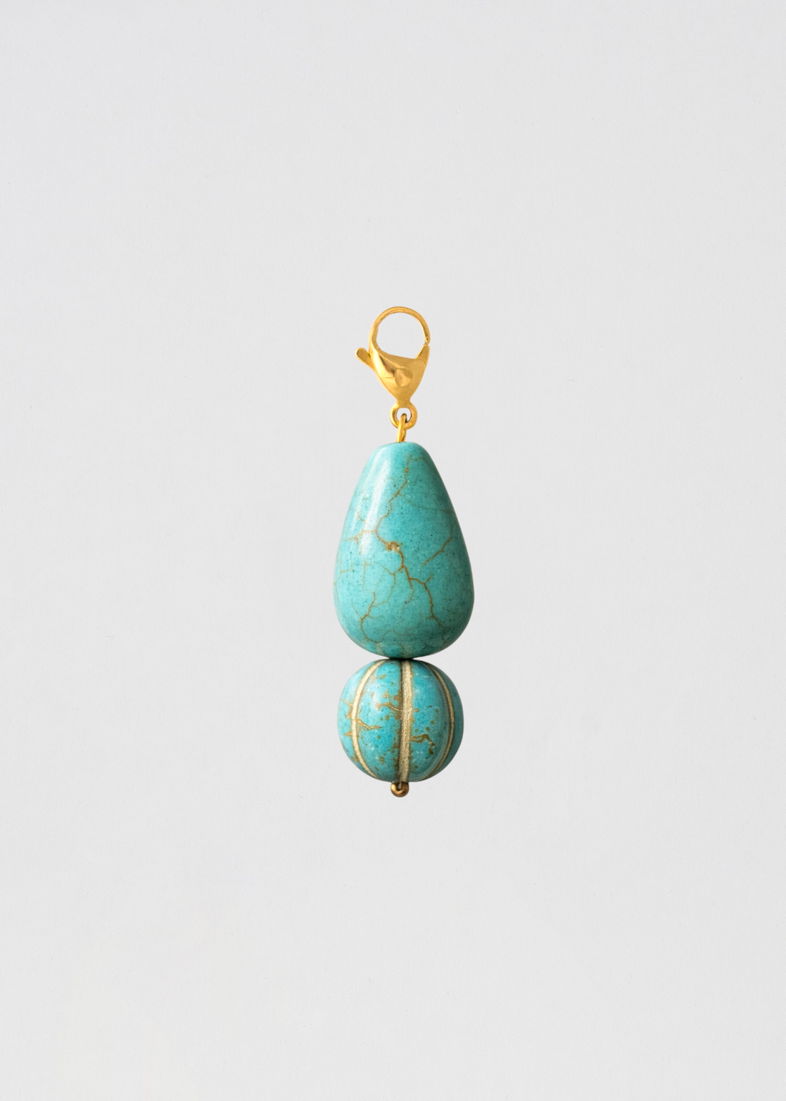 Charm Barra Perla Turquesa Piedra Semipreciosa