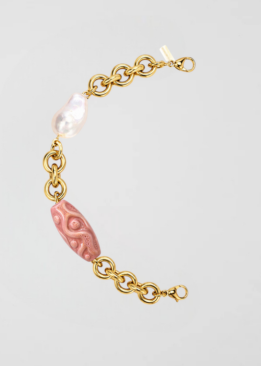 Mitad Cadena Apliques Elegante Y Orinal Rosa