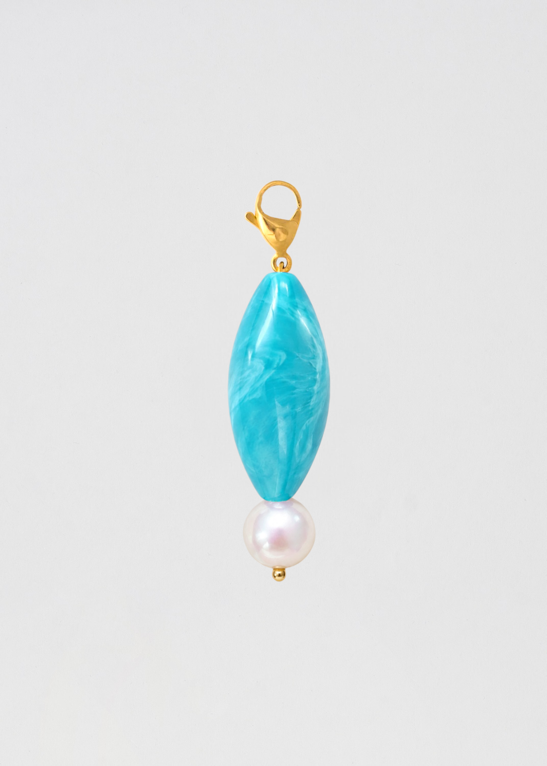 Charm Barra Espiral Turquesa