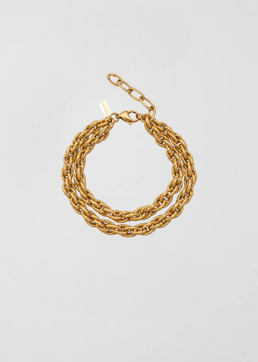 Pulsera Doble Dorada