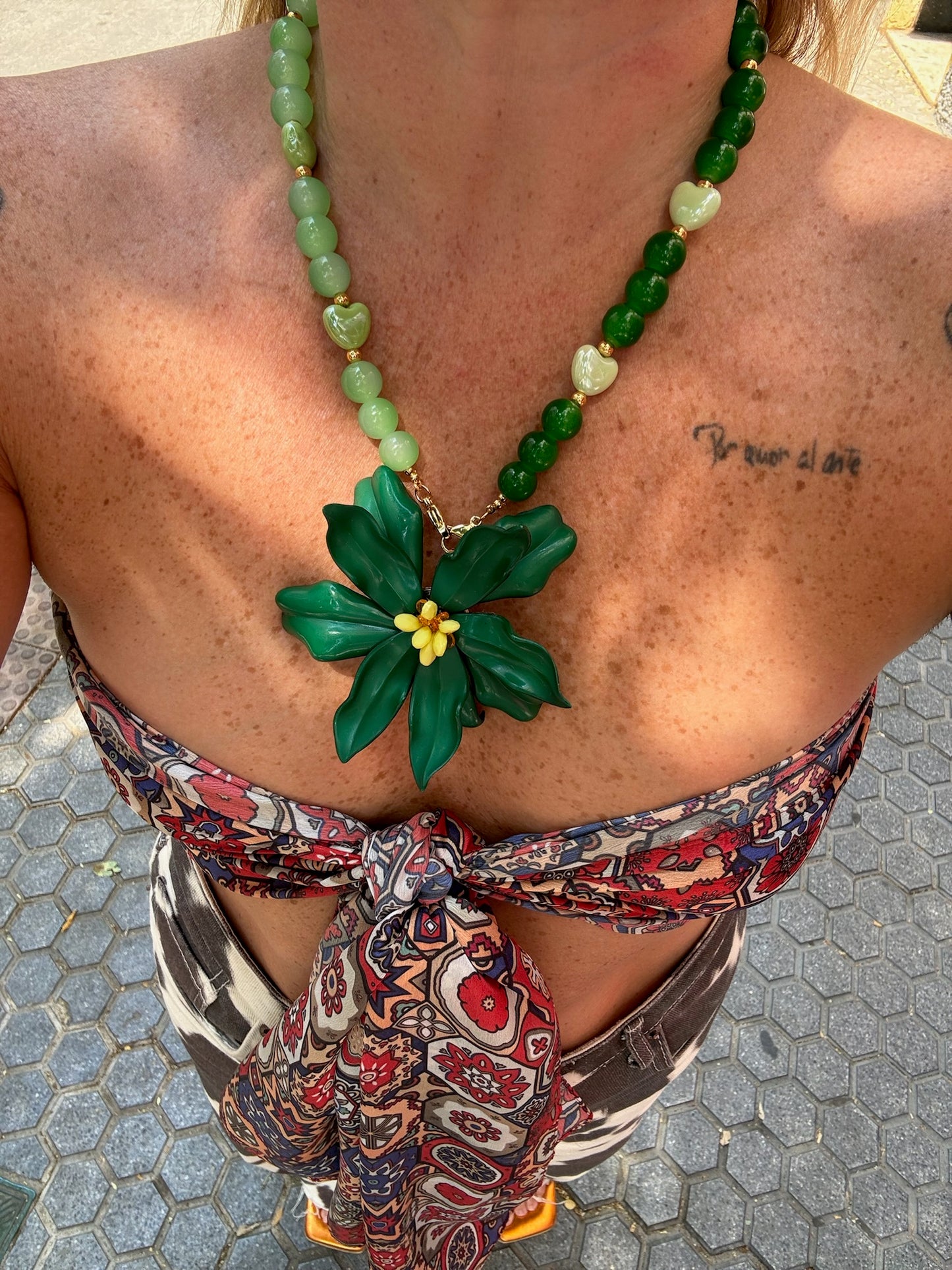 Mitad Cadena Ocean Love Verde Vivo