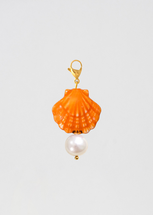 Charm Barra Perla Naranja Concha