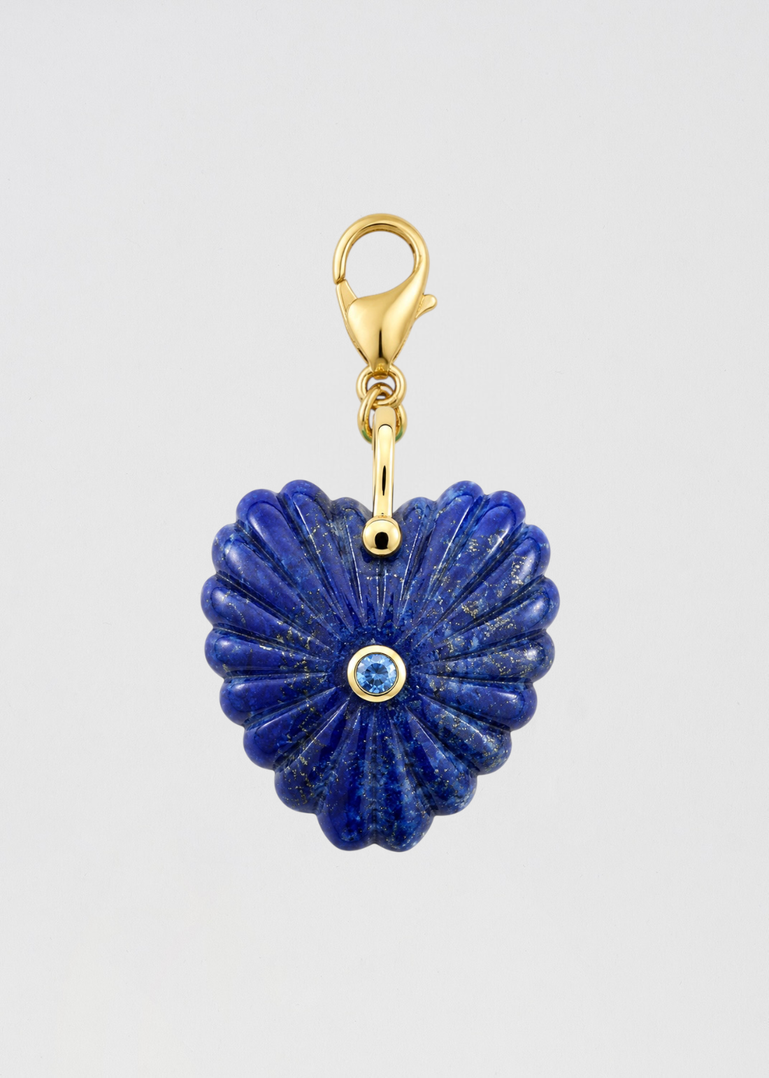 Preventa Charm Corazón Piedra Semipreciosa Espectacular Azul Lapislázuli