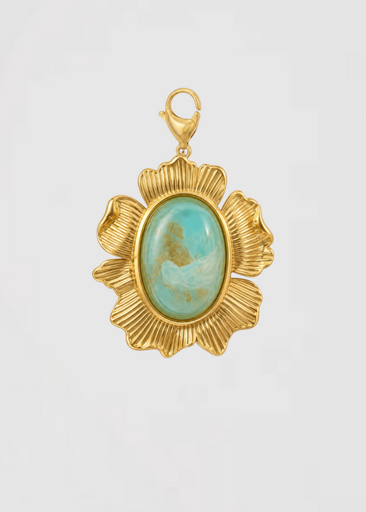 Charm Medalla Tonos Verdes