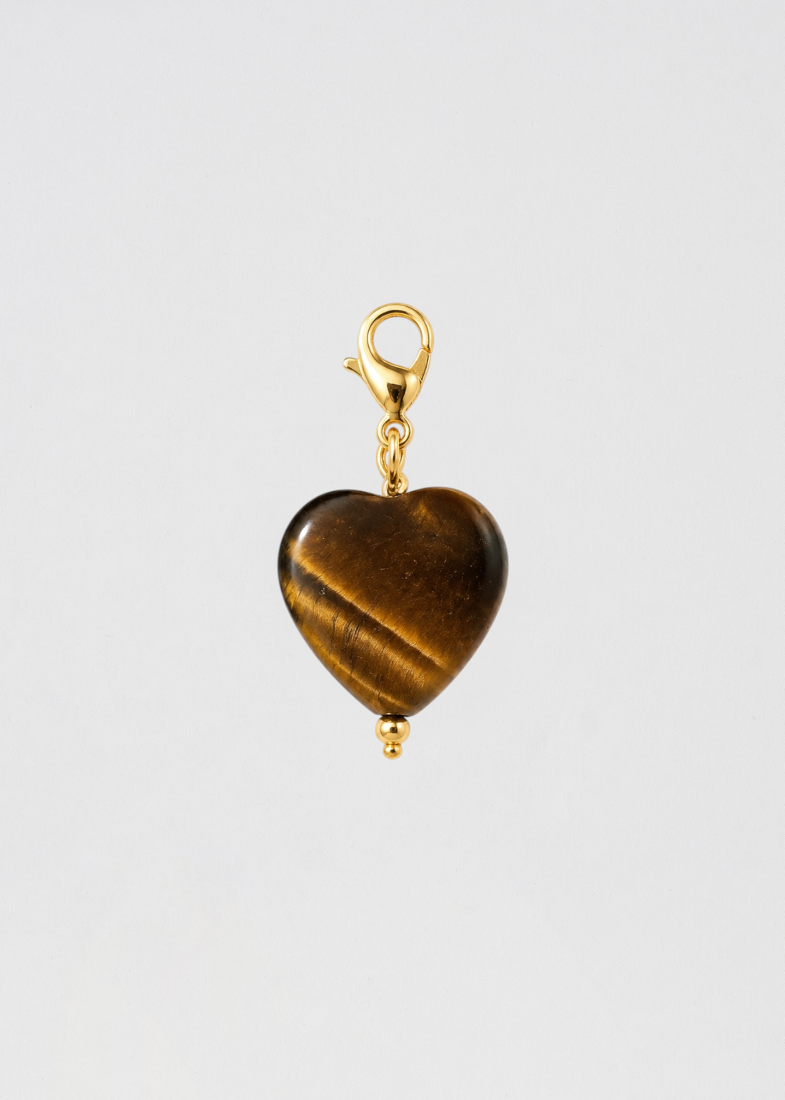 Preventa Charm Corazón Ojo De Tigre Marrón