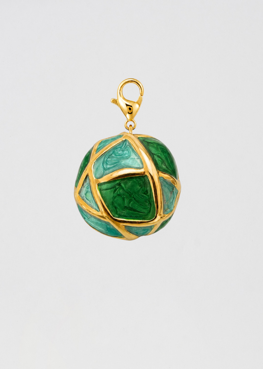 Charm Botón Vintage Verdes