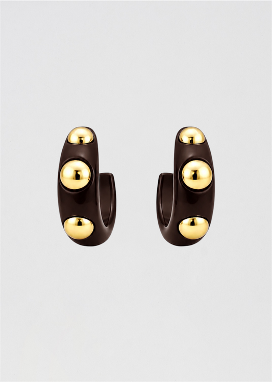 Flattering Brown Hoop Earrings