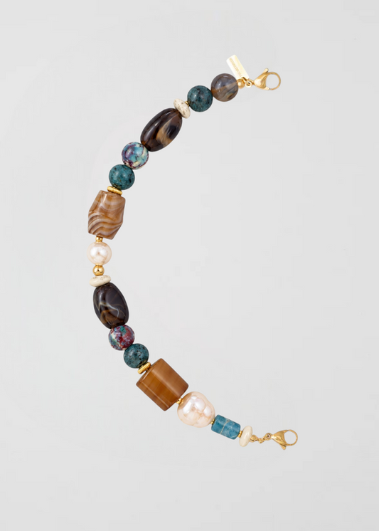 Mitad Cadena Moca Con Perlas