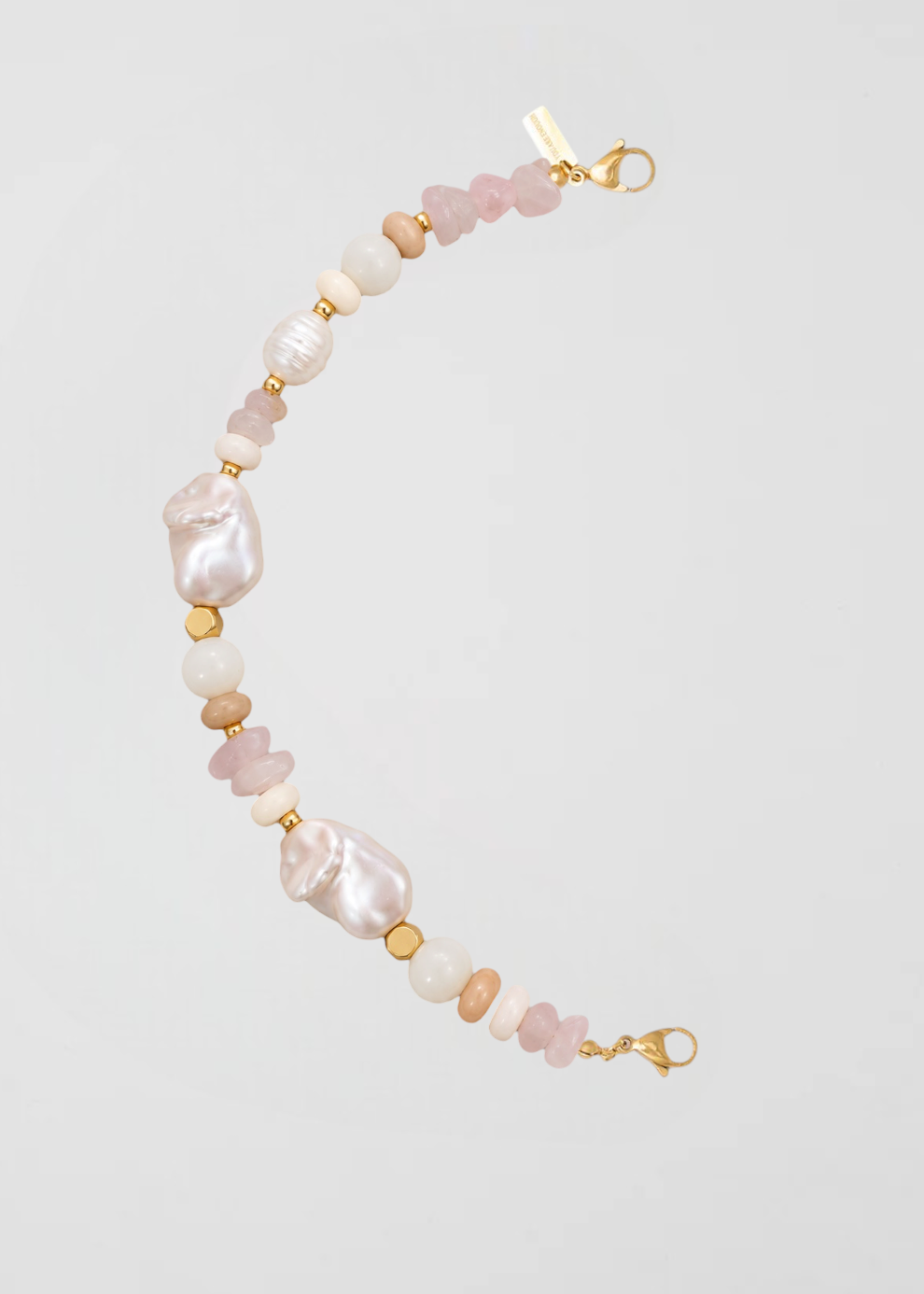 Mitad Cadena Cuarzo Y Perlas