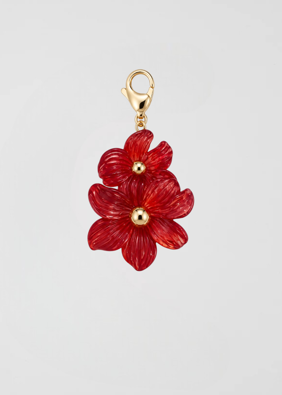 Charm Flor Doble Roja