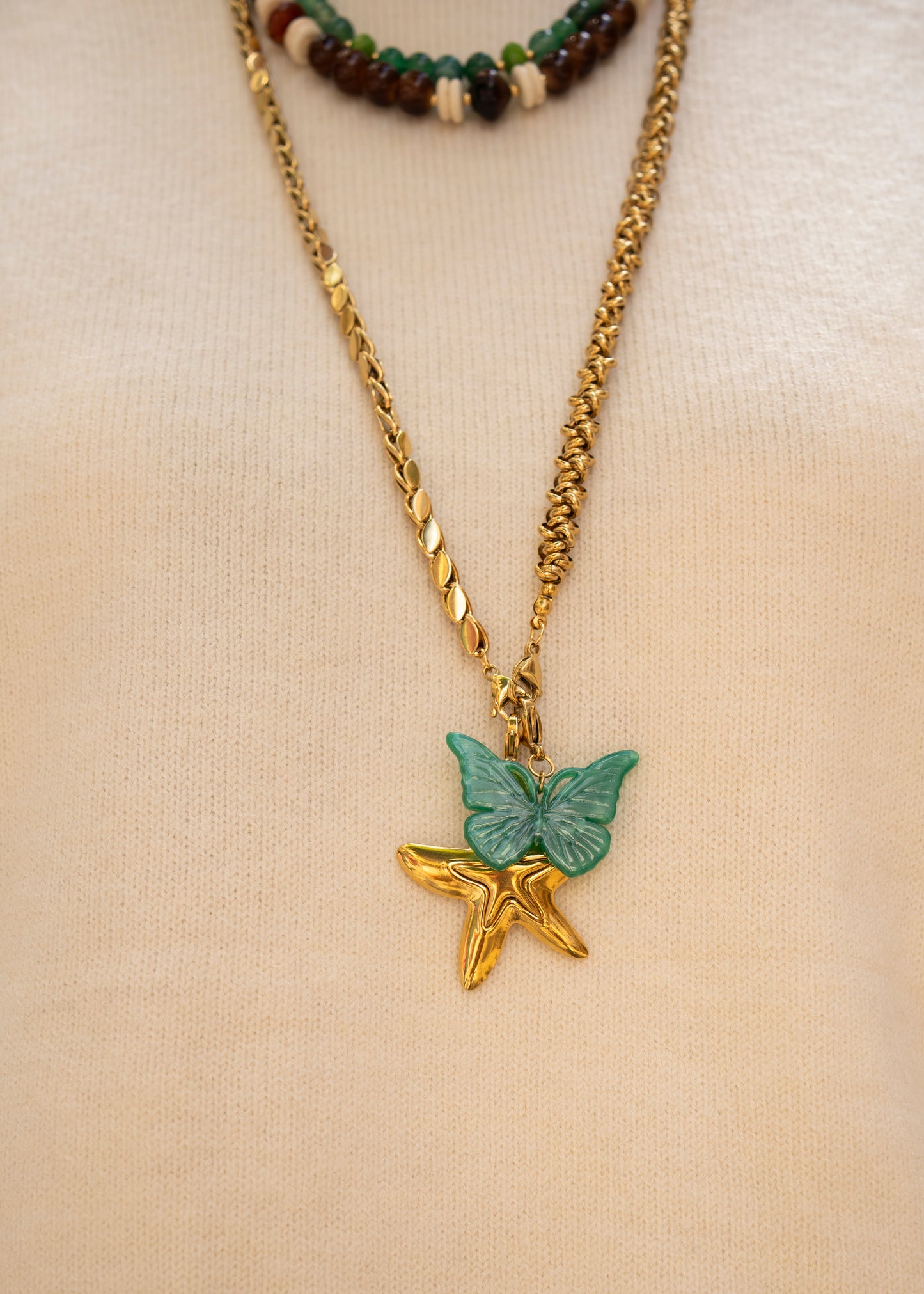 Charm Mariposa Verde Tamaño Perfecto