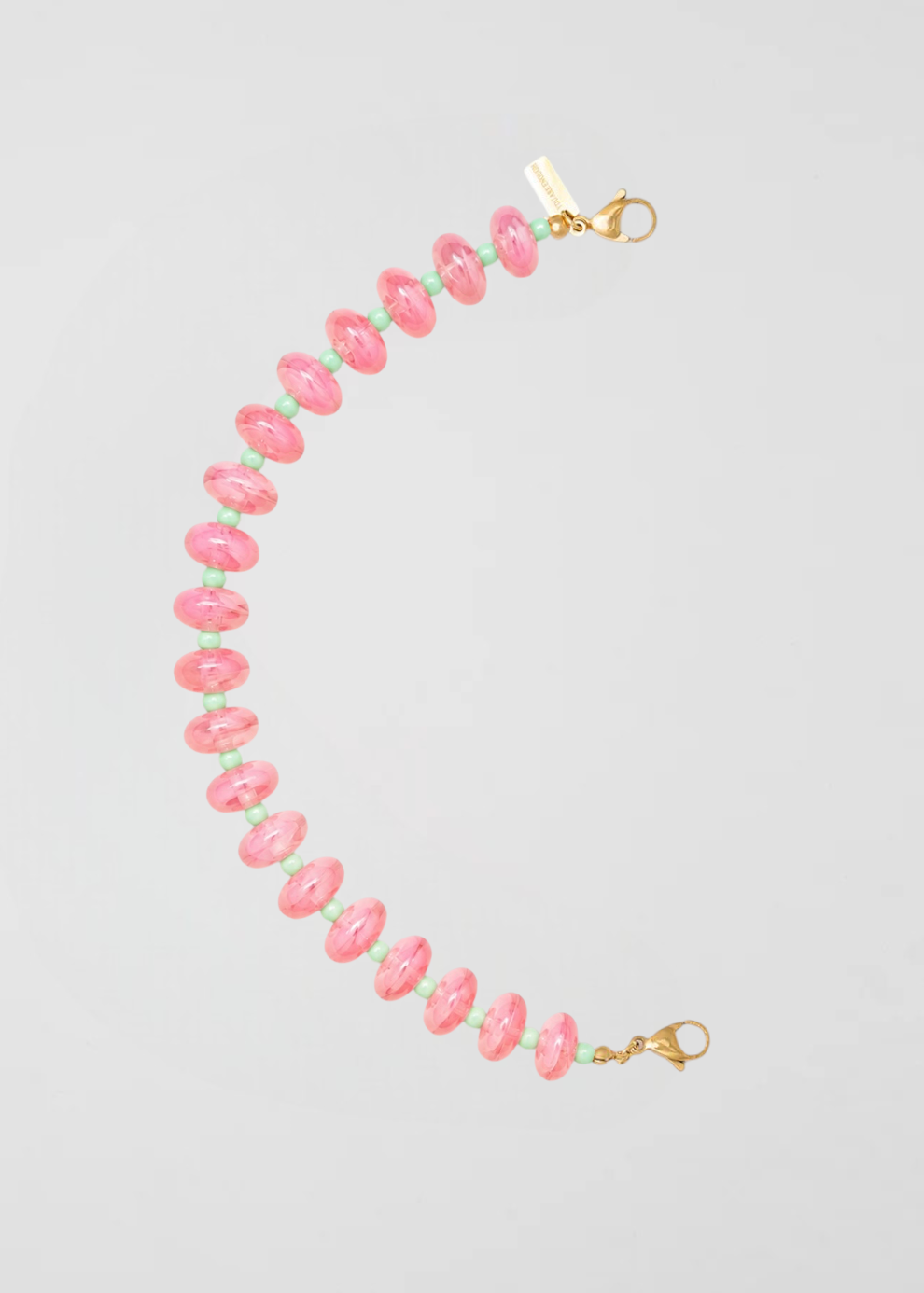 Mitad Cadena Rondelle Fav Boss Rosa Verde Agua