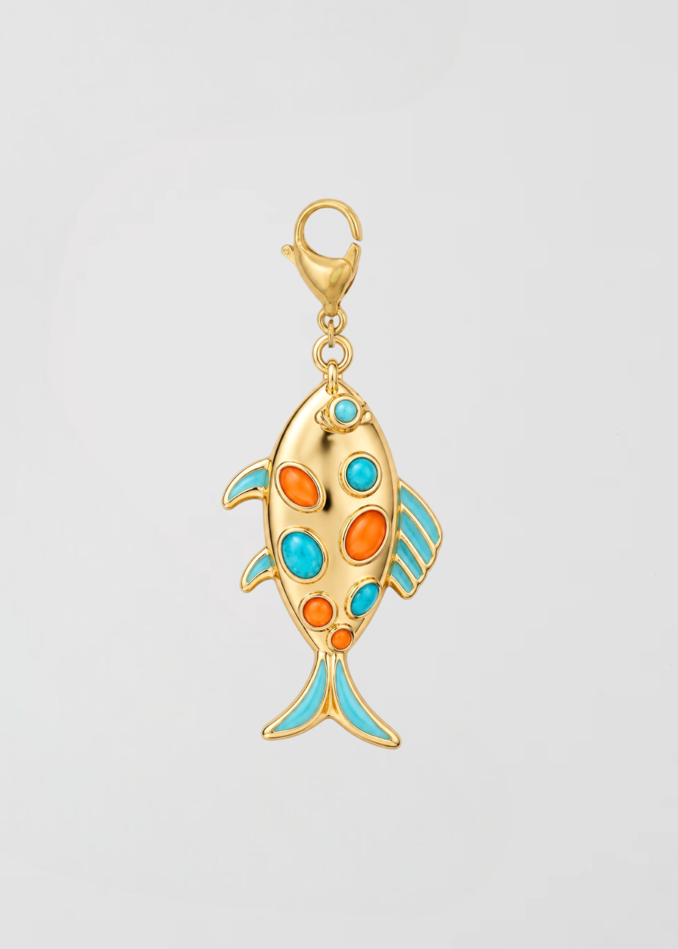 Charm Pez Especial Naranja Y Turquesa