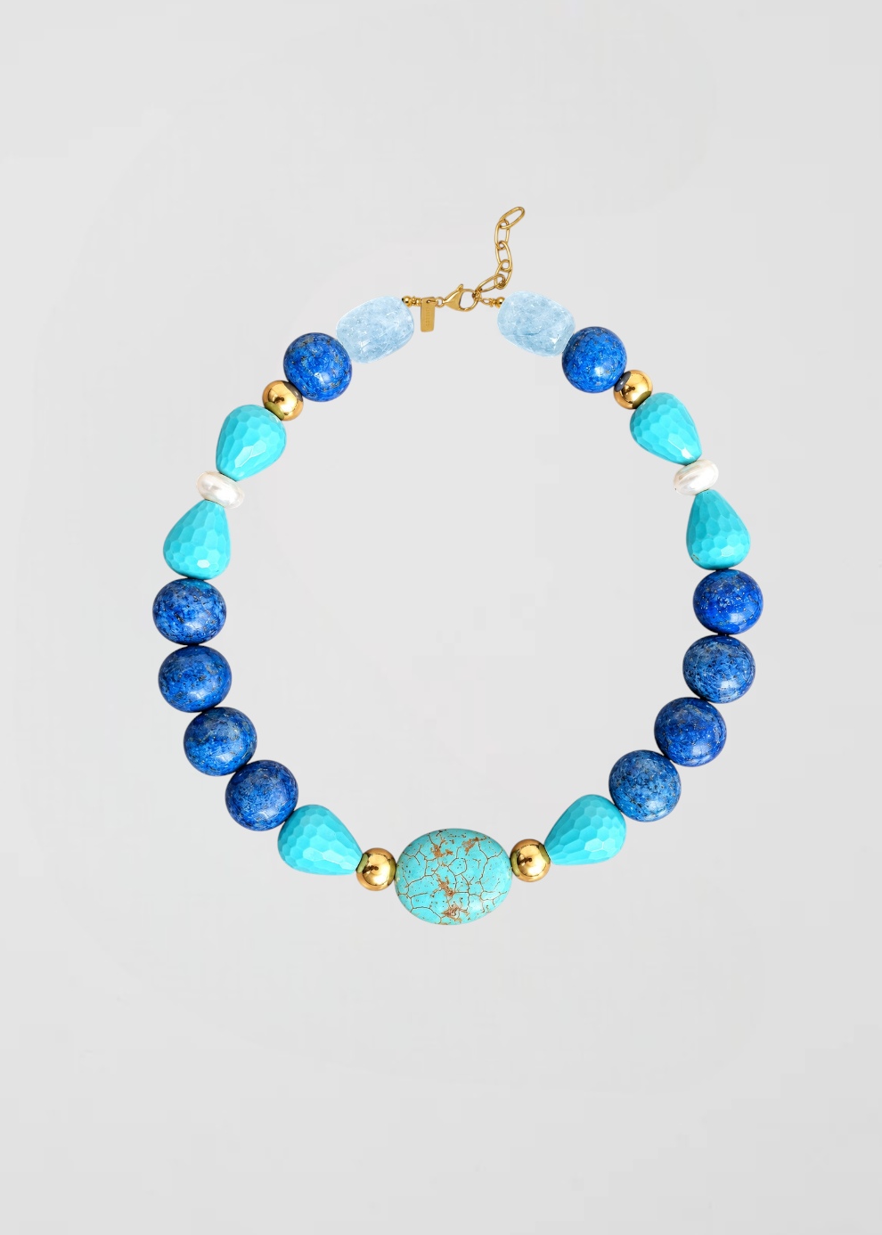 Collar Piedras Lapis Y Turquesas Preciosas By La Boss (copia)