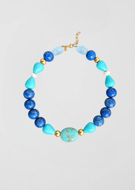 Collar Piedras Lapis Y Turquesas Preciosas By La Boss (copia)