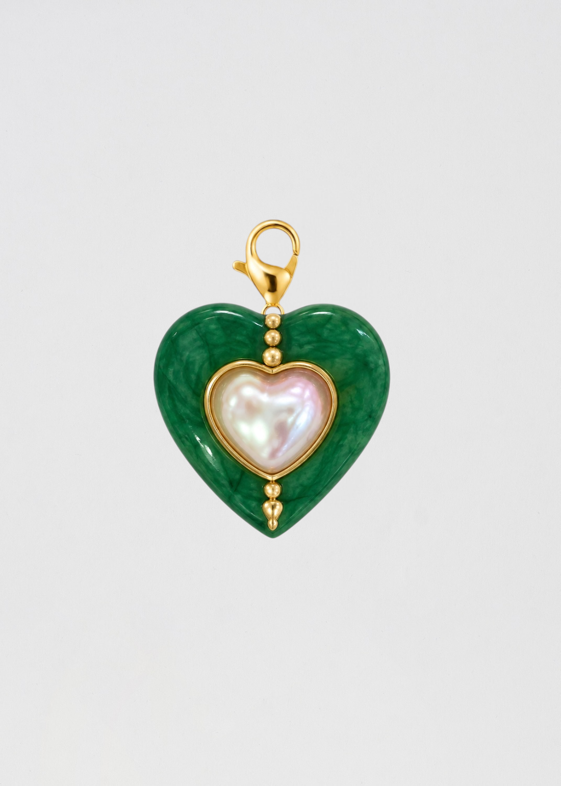 Charm Corazón Joya Toque De Color Elegantes