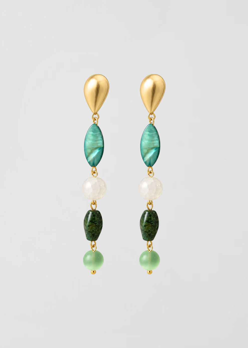Pendientes Largos Verdes