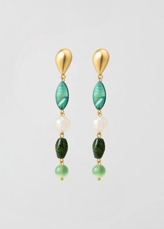 Pendientes Largos Verdes