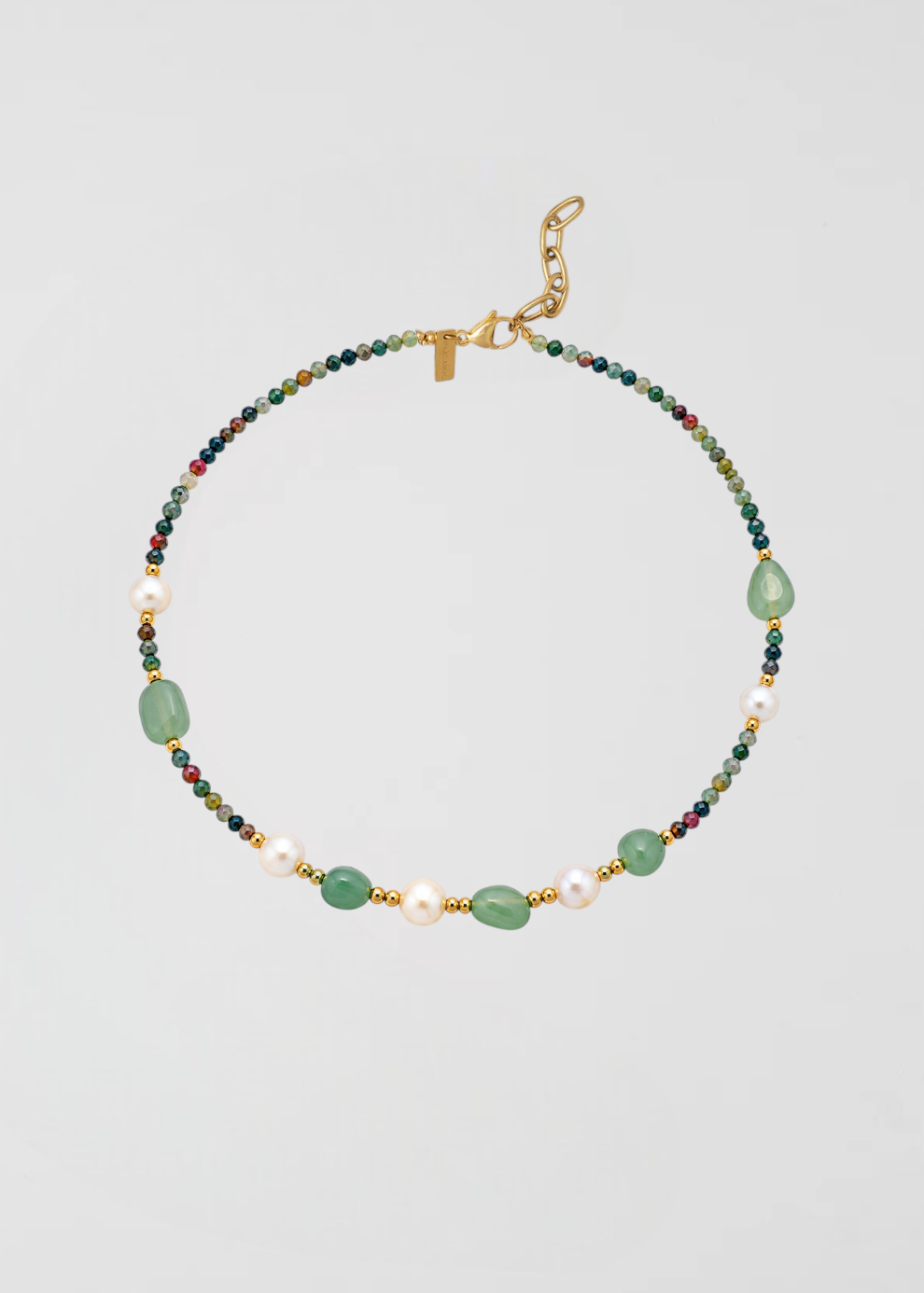 Collar Fino Verde Para Crear Layering