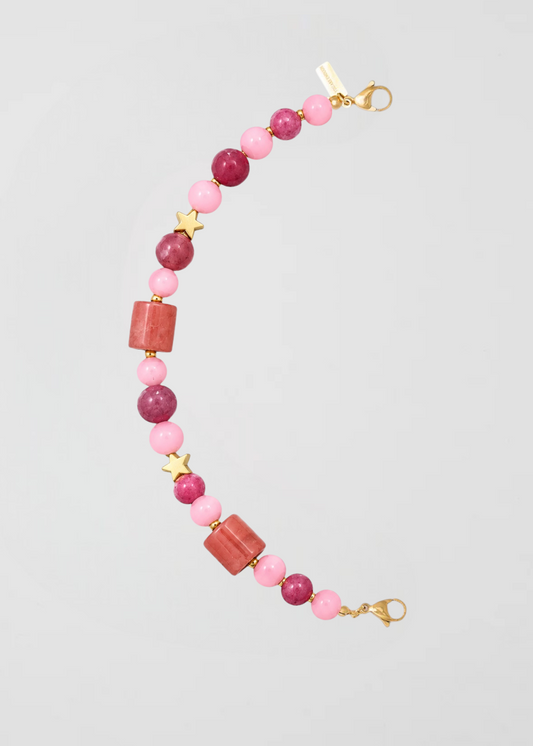 Mitad Cadena Star Rosa