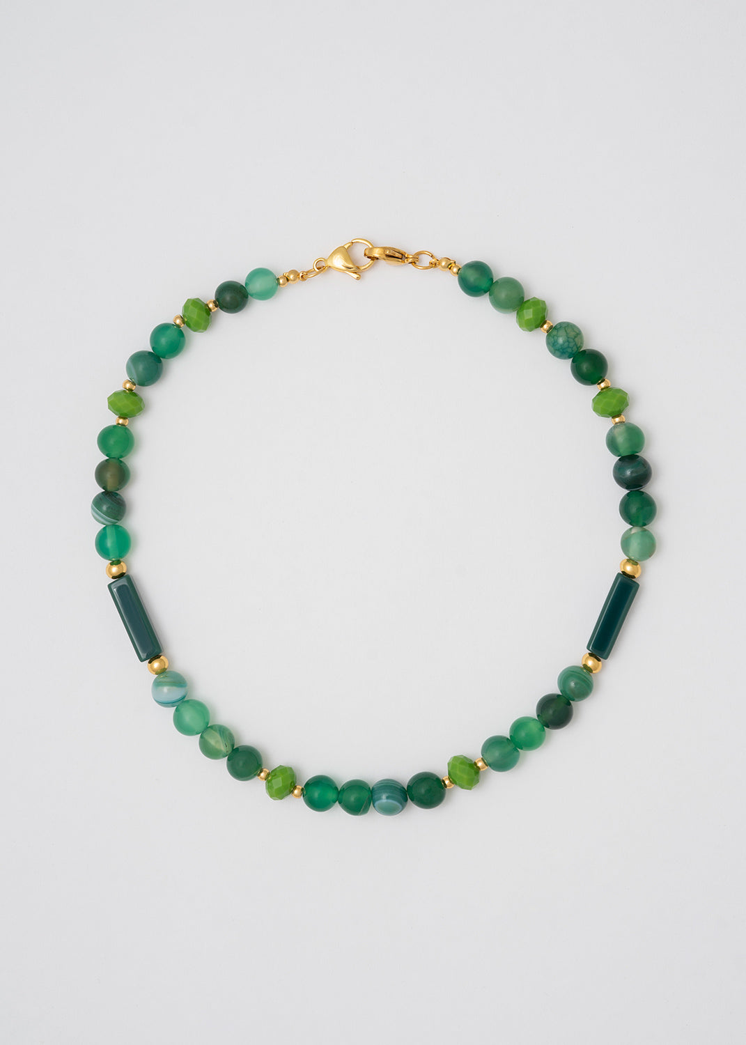 Collar Fino Verde Piedra Natural