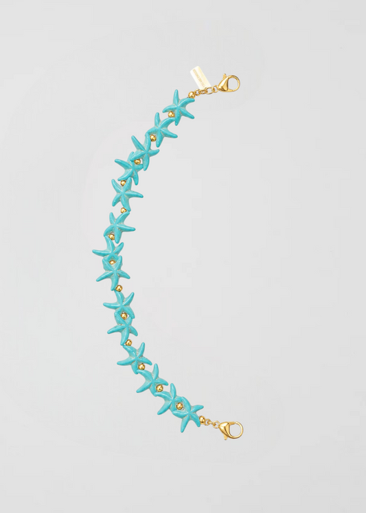 Mitad Cadena Estrellas Turquesas