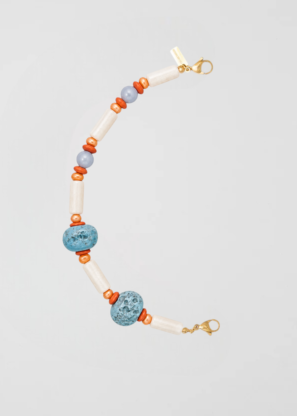 Mitad Cadena Celeste Y Naranja Combinan Genial