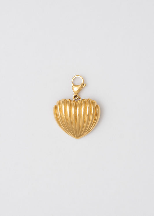 Charm Corazón Dorado Amartillado