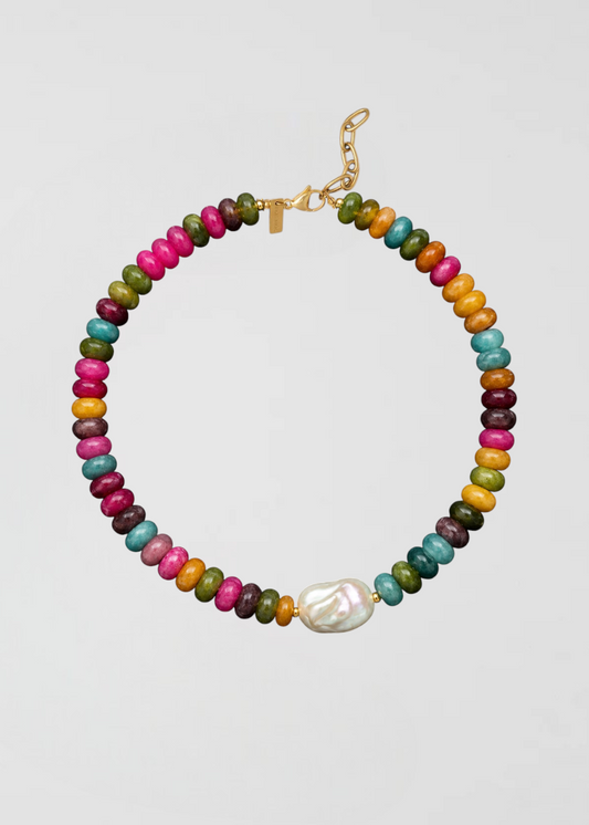 Preventa Collar Piedras Semipreciosas Rondelle Otoño Vivo