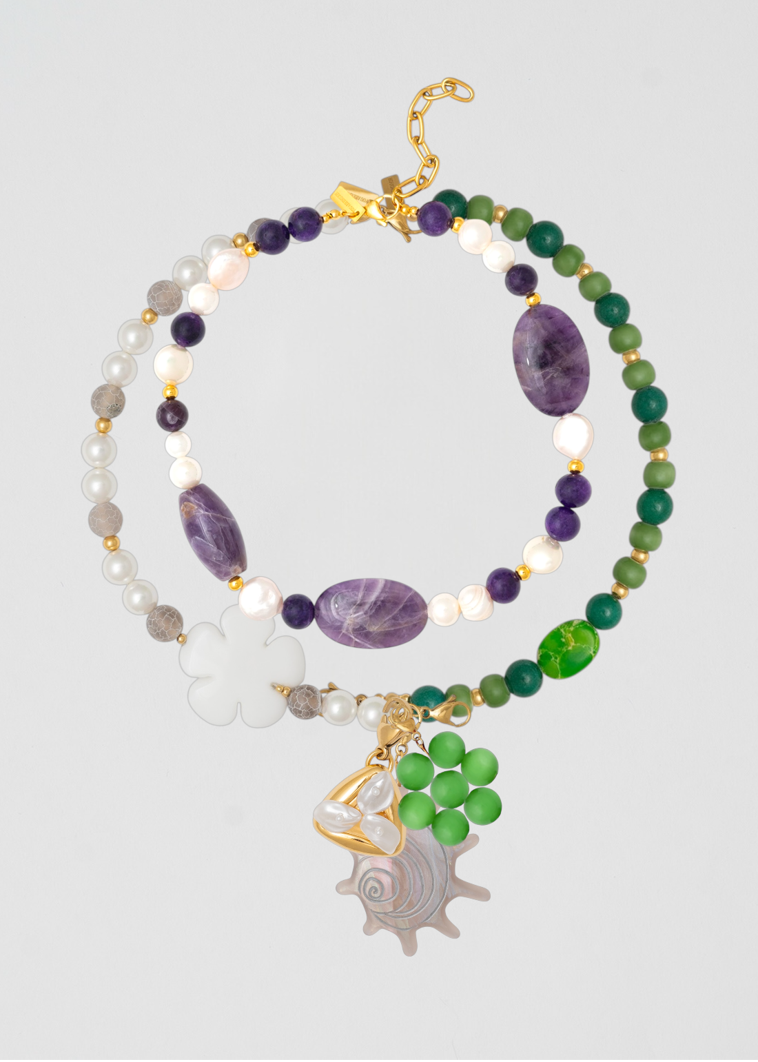 Mix Morado Amatista Con Verde