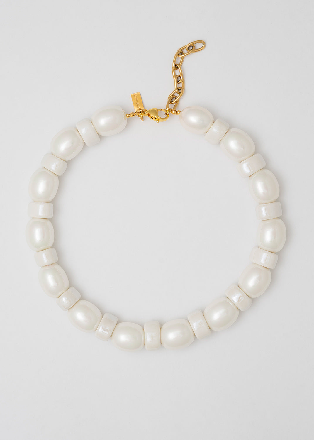 Collar Perlas Y Cerámica, Te Ilumina El Rostro