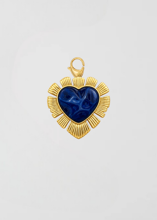 Charm Corazón Azul Añil