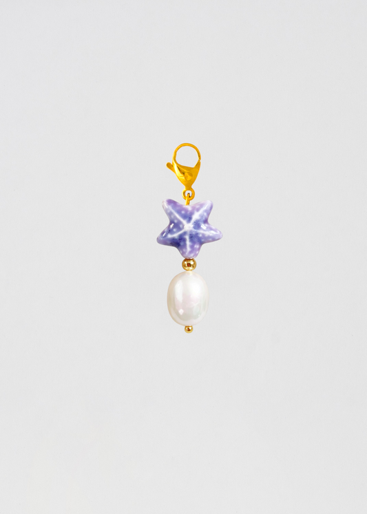 Charm Barra Perla Violeta Estrella