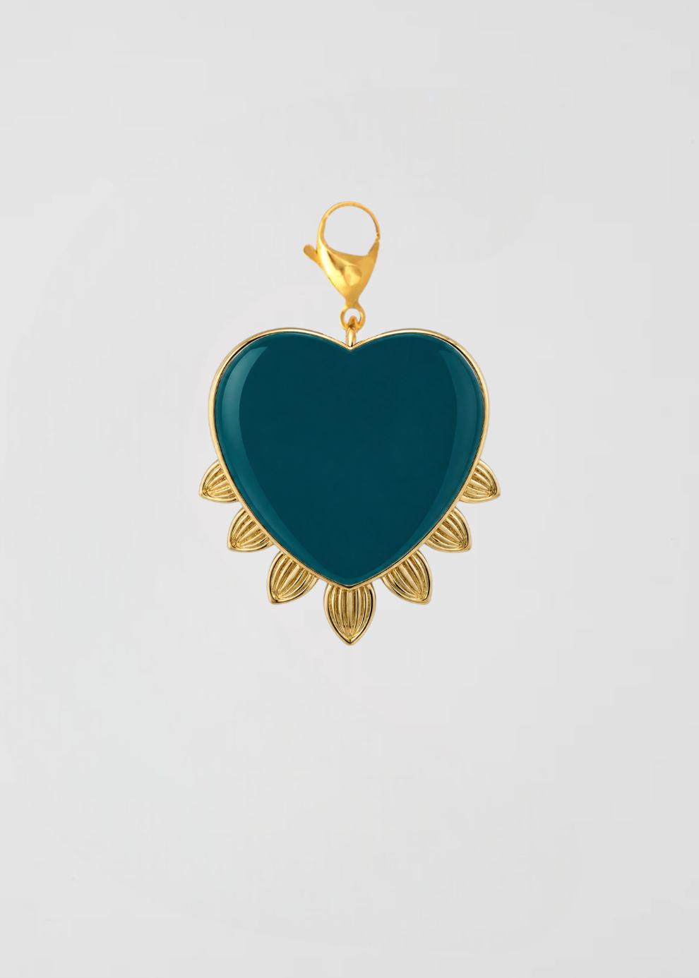 Charm Corazón Azul Petróleo Rayos Sol